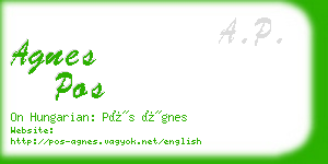 agnes pos business card